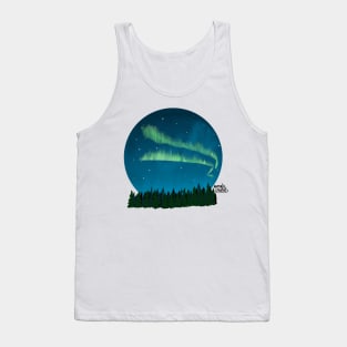 Beautiful northern lights night Tank Top